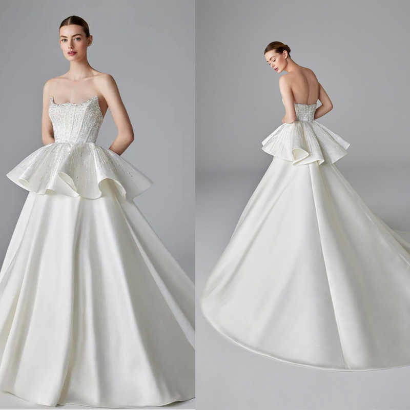 Embroidery Online Design - Vestido de casamento elegante linha a