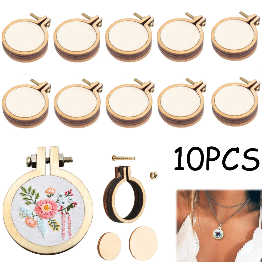 Embroidery Zone - 10 pçs/set de madeira mini bordado