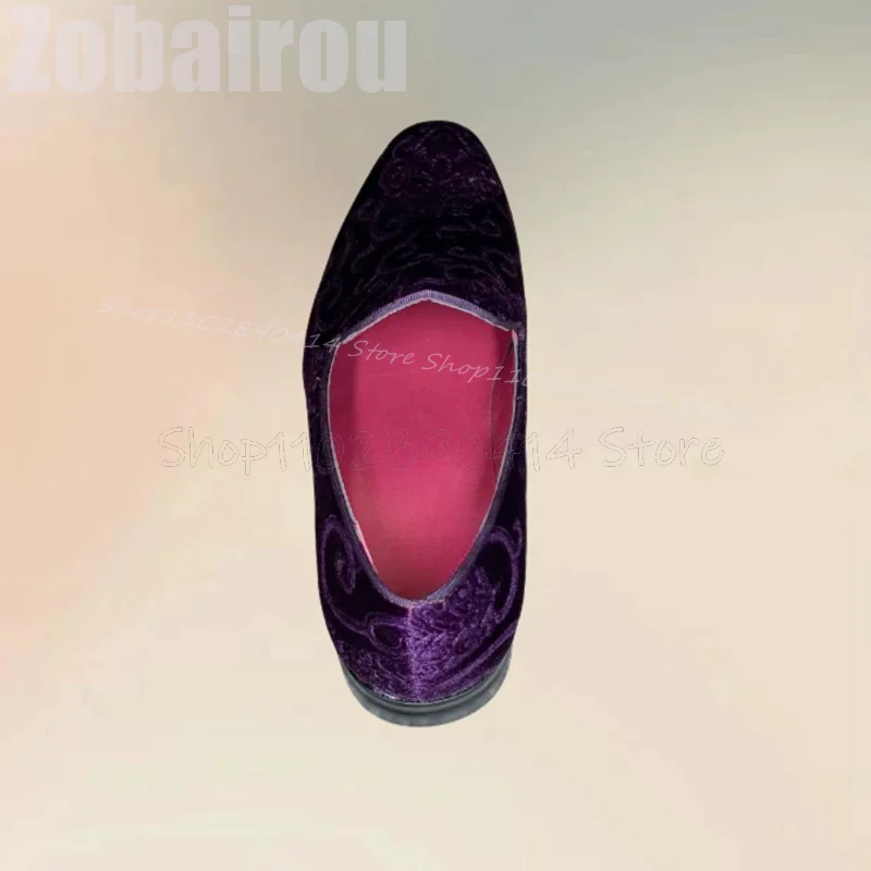 Embroidery On Leather - Sapatos masculinos de camurça com design