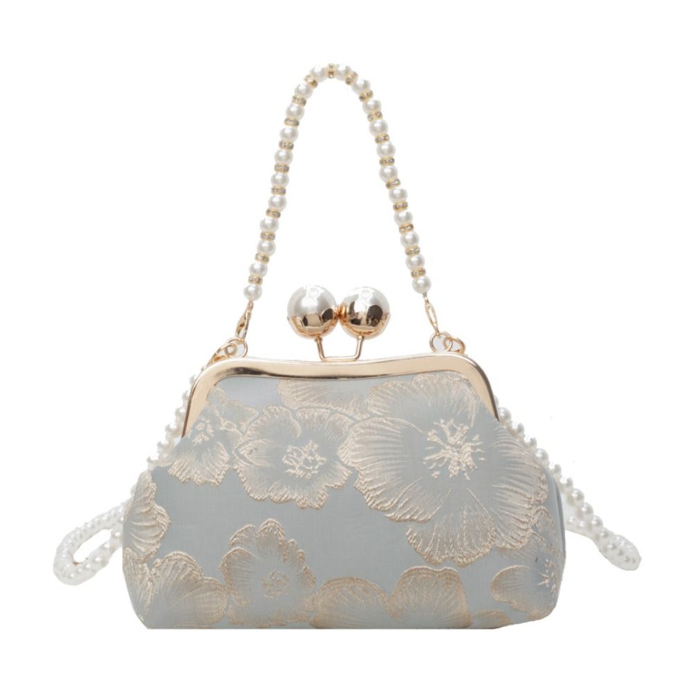 Embroidery Kiss - Pérola estilo chinês bolsa beijo bloqueio