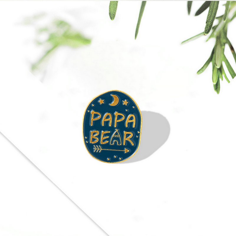 Embroidery Love - Mamãe papai urso esmalte pinos personalizado