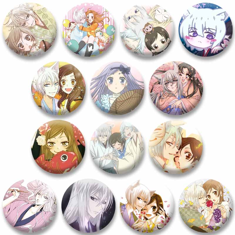 Embroidery Kiss - Anime kamisama beijo botão pinos bonito