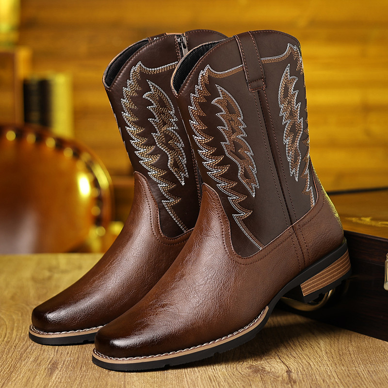 Botas de Cowboy Ocidentais Mas - Embroidery On Leather avaliação e preço