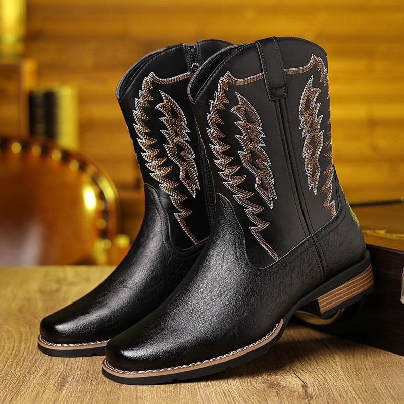 Botas de Cowboy Ocidentais Mas - Embroidery On Leather avaliação e preço