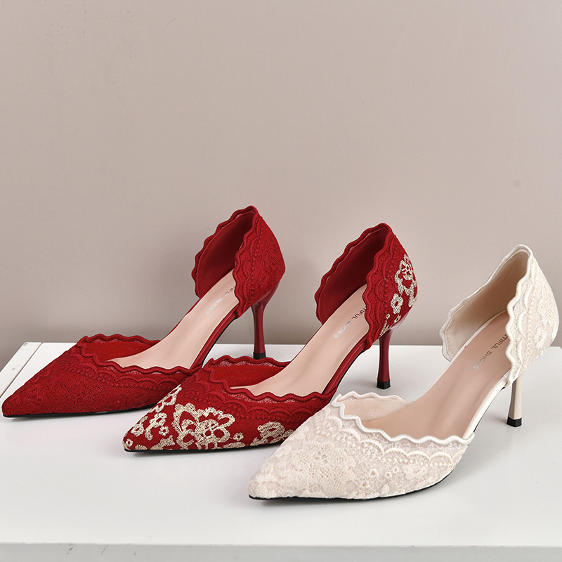 Luxo vermelho branco renda bor - Embroidery In The Piece avaliação e preço