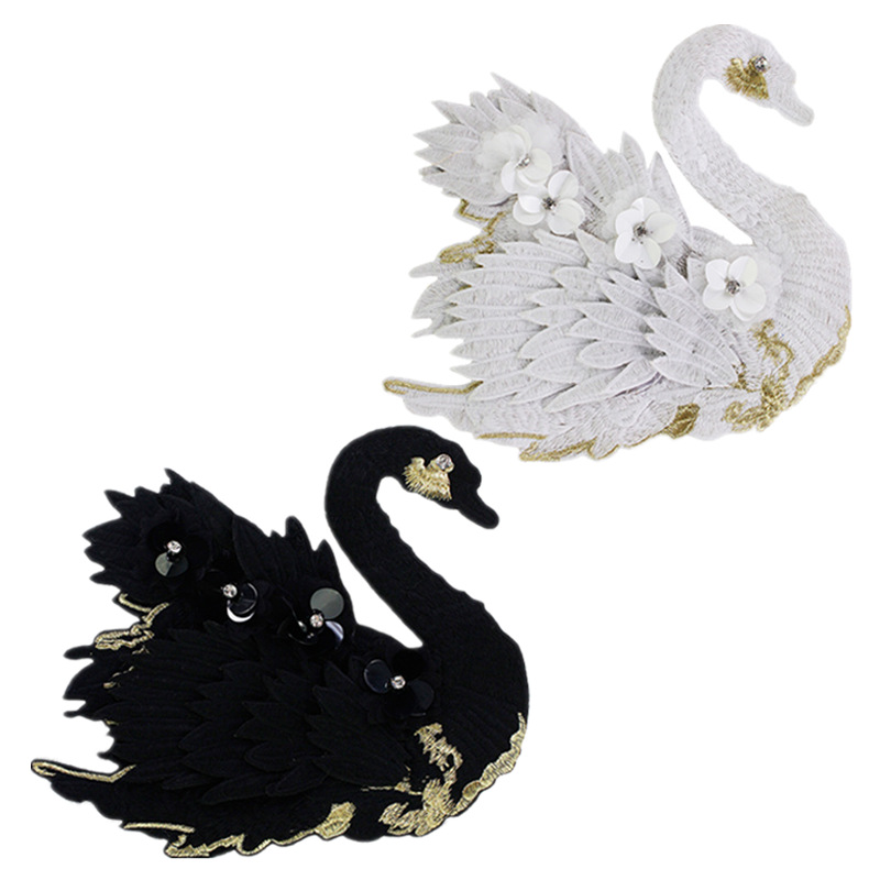 10 peças/lote Aplique de Borda - Embroidery On Black Shirt avaliação e preço