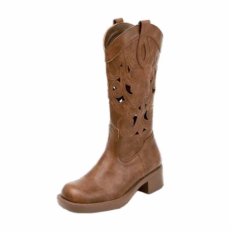 Botas de Cowboy Elegantes e Re - Embroidery On Leather avaliação e preço