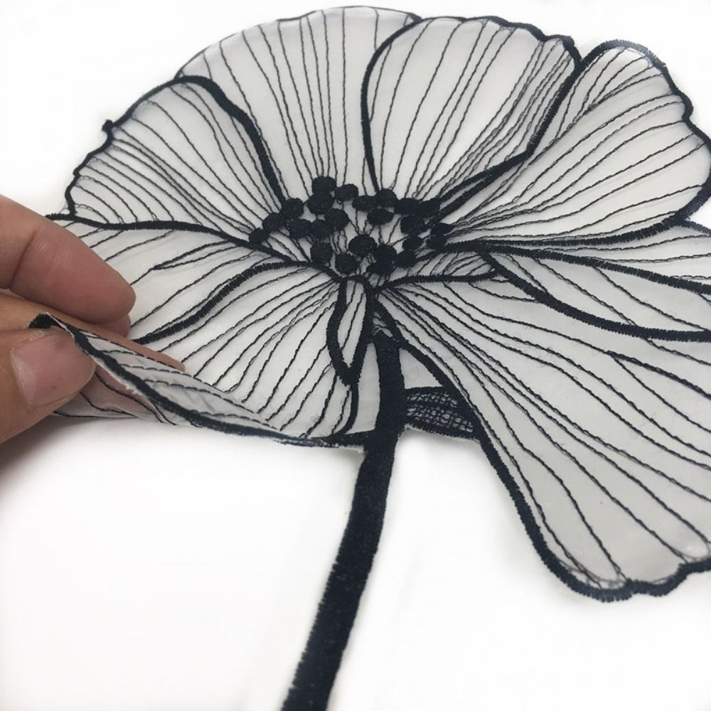 Aplique Bordado de Flor em Org - Embroidery On Black Shirt avaliação e preço