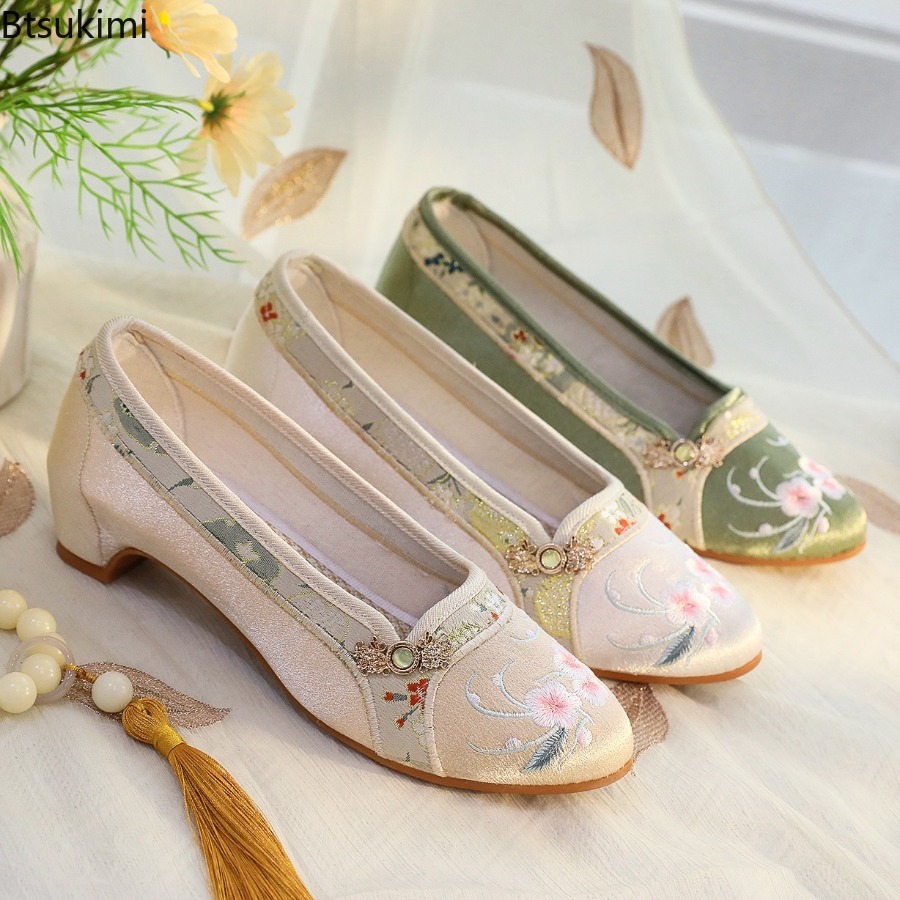 Novos Sapatos Femininos 2026:  - Embroidery Cotton avaliação e preço