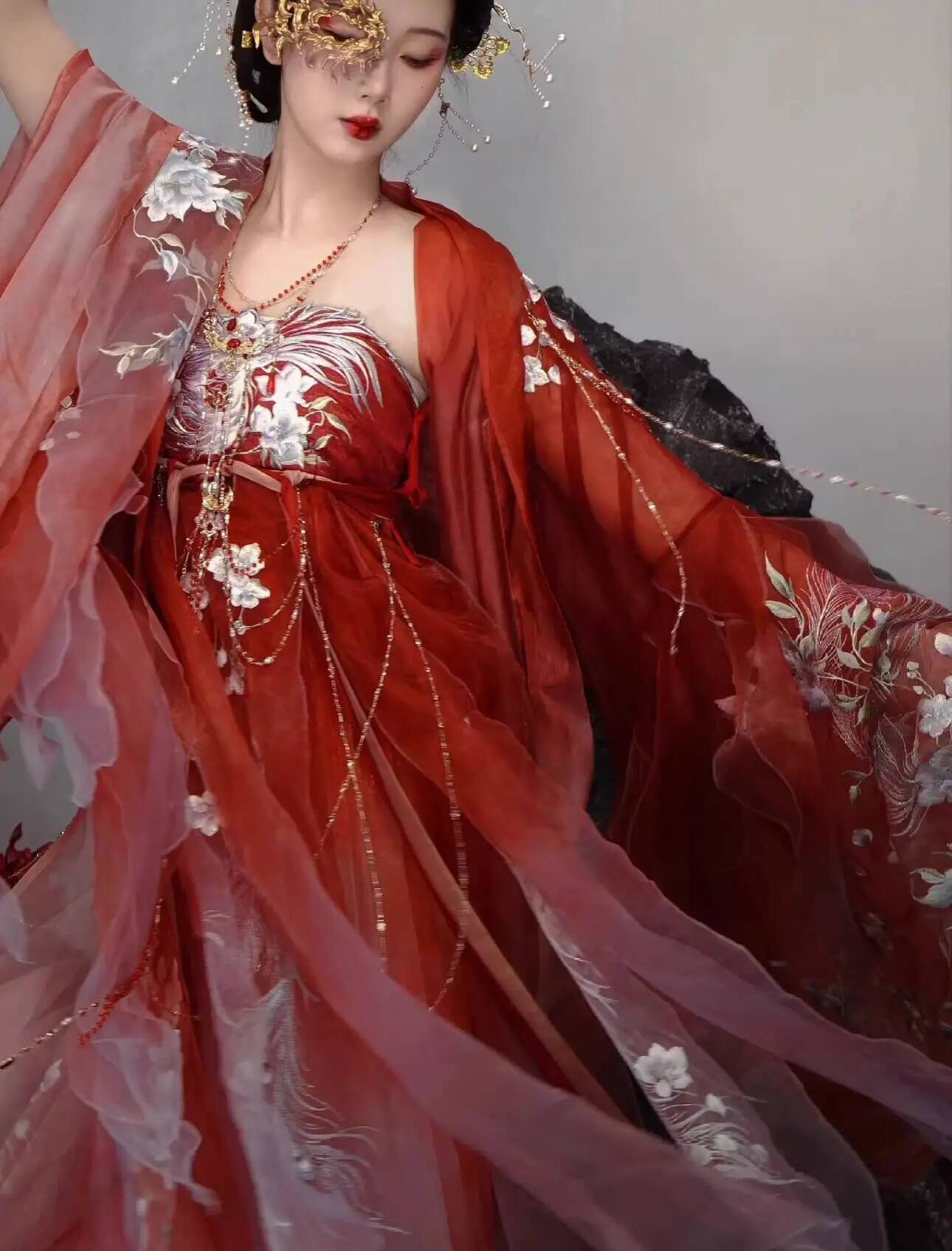 Feminino em hanfu pesado borda - Embroidery Cotton avaliação e preço