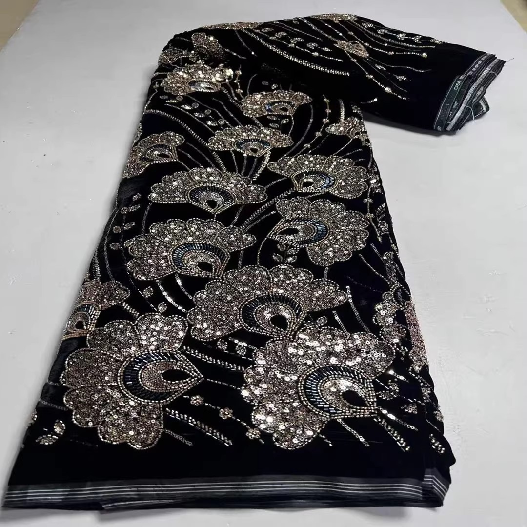 Tecido de veludo com lantejoul - Embroidery Youtube avaliação e preço