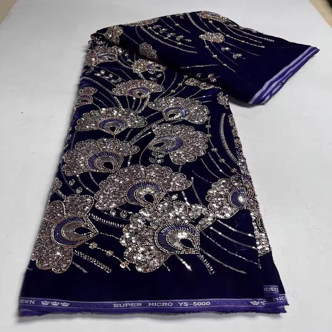 Tecido de veludo com lantejoul - Embroidery Youtube avaliação e preço