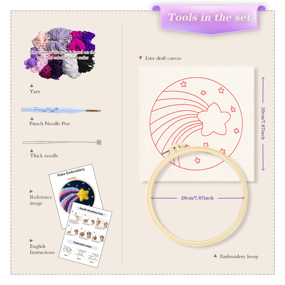 Kit de Bordado com Agulha Mági - Embroidery Ideas For Bags avaliação e preço