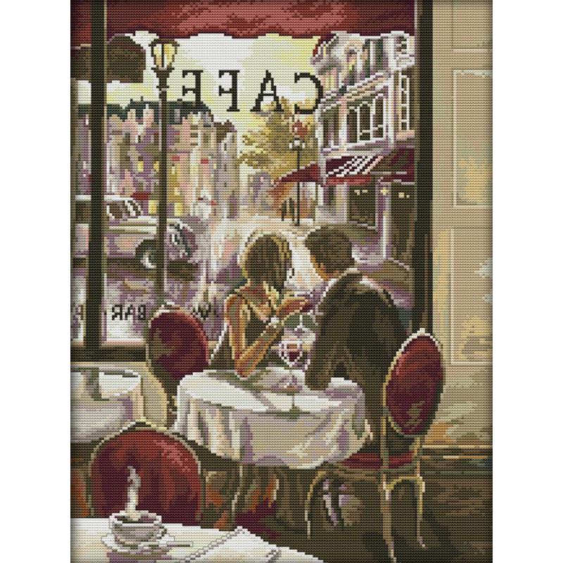 Café casal figuras artísticas  - Embroidery Artist avaliação e preço