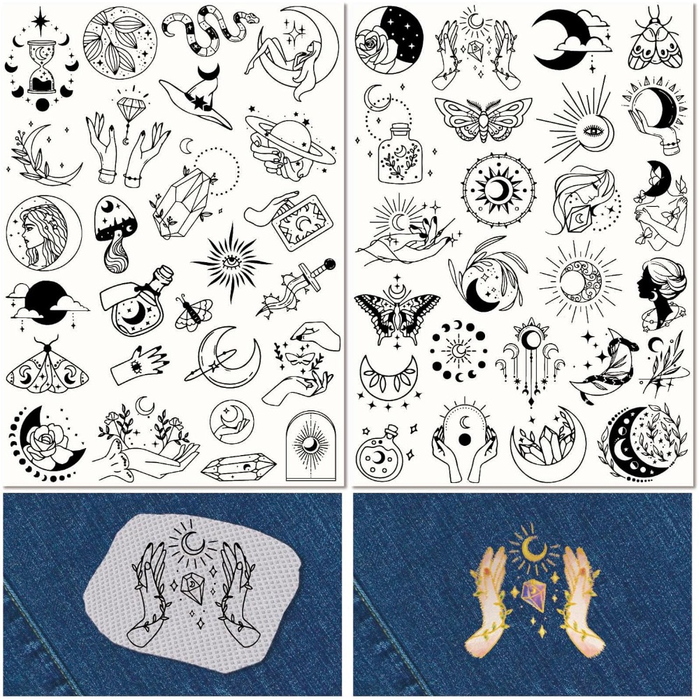51 pçs boho lua solúvel em águ - Embroidery Yarns avaliação e preço