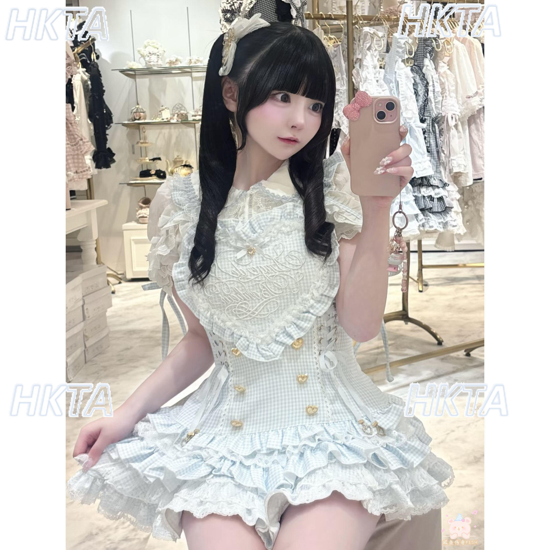 Vestido Lolita Feminino Japonê - Embroidery Love avaliação e preço