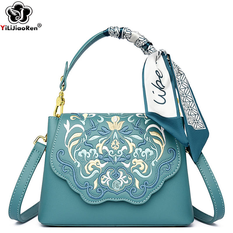 Bolsa de ombro bordada para mu - Embroidery On Leather avaliação e preço